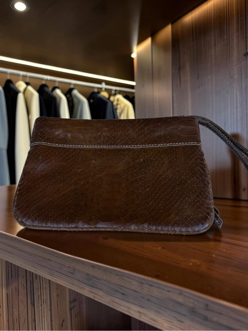 Brahmin Textured Leather Wristlet Wallet with COA